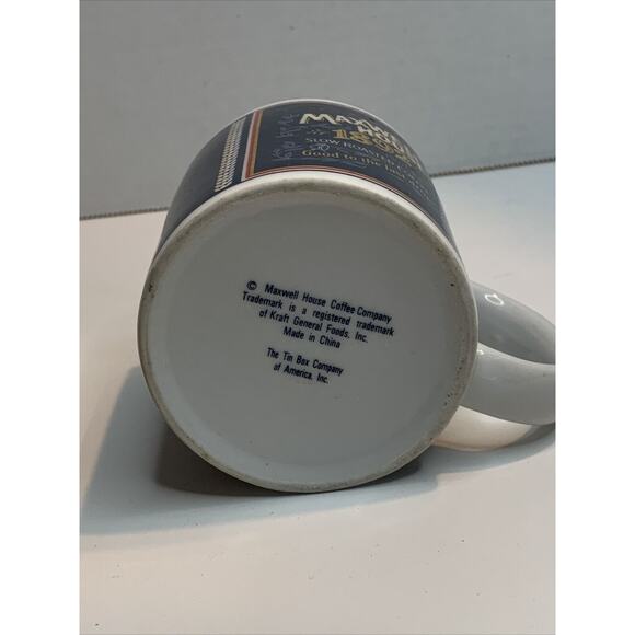 TIN BOX CO MAXWELL HOUSE 1892 Slow Roasted Coffee WHITE MUG - Picture 5 of 7
